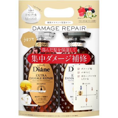 Moist Diane黛丝恩 烫染损伤护理深层养护洗护套组 450ml+450ml 野莓果香